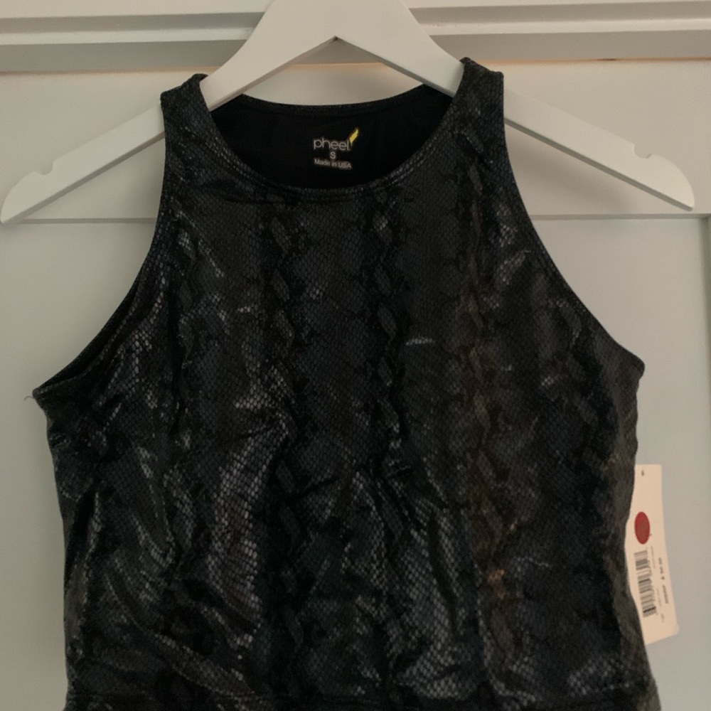 Pheel Black Venom Print Pure Barre Crop Top